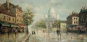 unknow artist, Henri Royer Montmartre sous la pluie